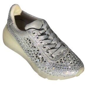 STEVE MADDEN Carrisa Women's Platform Sneaker Rhinestone-Embellished Size 7.5